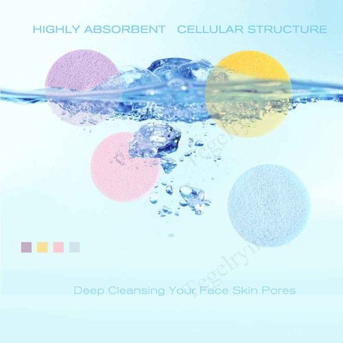 Facial Sponge Compressed,240 Count PVA Professional Makeup Removal Wash Pads Round Face Cleansing Sponge for Women Spa Exfoliating