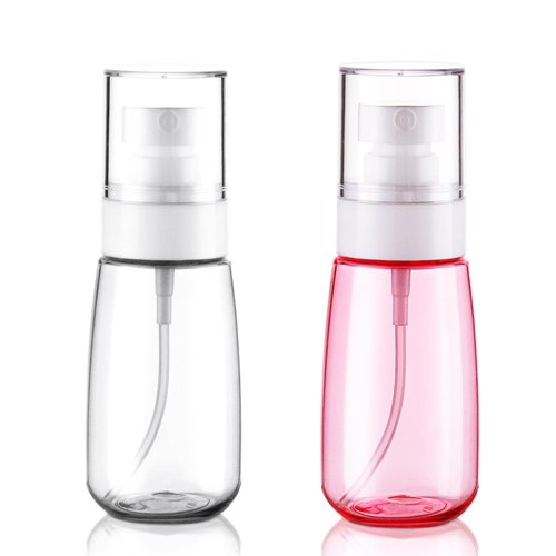 2 Pack Fine Mist Spray Bottles TSA Approved 2oz Travel Size Refillable Cosmetic Leak Proof Spray Bottle for Hair Perfumes Skincare Water Face Sprayer