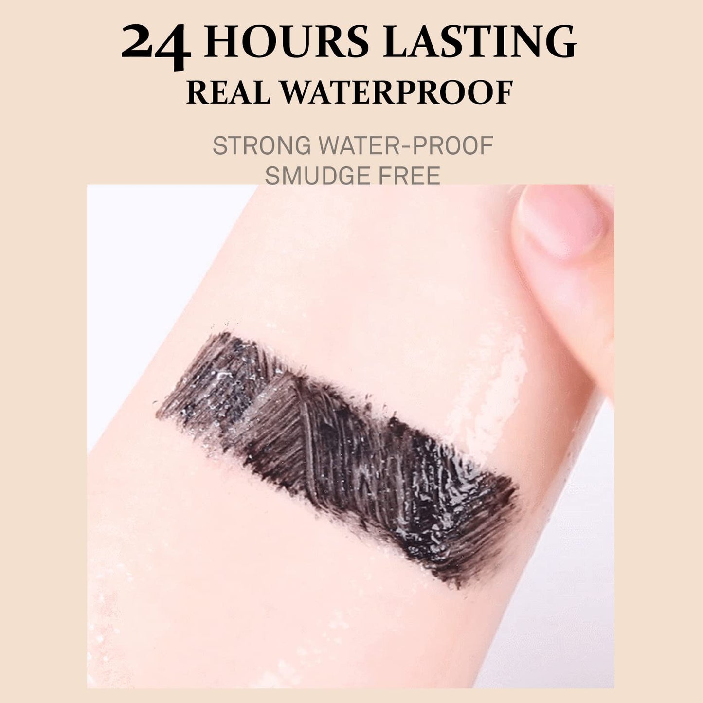 COSNORI Perfect Setting Waterproof Mascara Long & Curl - Lengthening Fiber Mascara Black – Natural Lash Extension – Waterproof, Smudge Proof, Clump Free – Irritation Free Tested, 0.24 fl.oz.