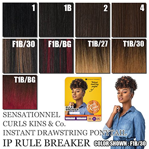 Sensationnel Synthetic Hair Drawstring Ponytail Instant Pony Curls Kinks & Co Rule Breaker (1B)