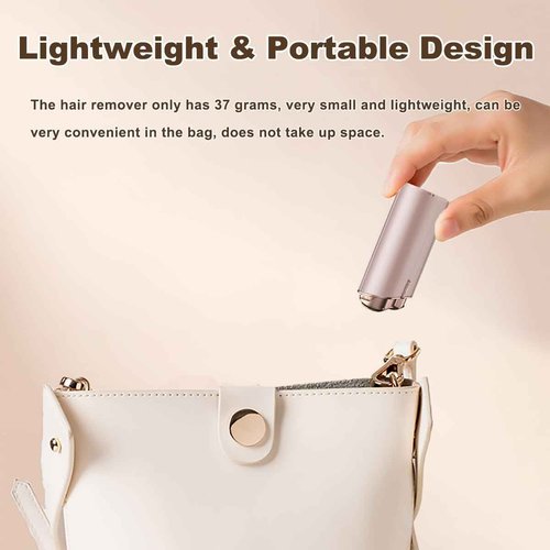Facial Hair Removal for Women, Portable Painless Lady Shaver with Built-in LED, Wet/Dry Electric Razor Hair Remover Device for Face/Lips/Peach/Fuzz