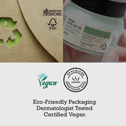 Soop Calming Aqua Cream - Intense Moisturizing Face Cream for Dry and Sensitive Skin, 100 Hours Of Lasting Hydration (80ml/2.7oz)