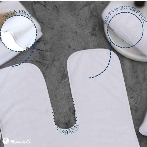 Marmaris Co. Set of 6 U-Shaped Esthetician Towels – Soft Microfiber Facial & Massage Towels, Spa & Salon Essentials for Facials, Skincare, and Massage Treatments