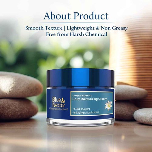 Blue Nectar Moisturizer Face Cream for Women with Plant Based VItamin E Cream | Wrinkle Cream for Face with Almond Oil, Natural Dry Skin Face Moisturizer (14 Herbs, 1.7 Oz)