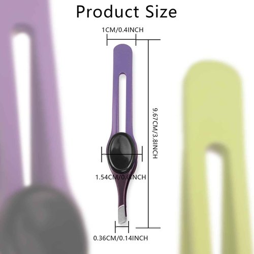4 PCS Non-Slip Grip Tweezers, Tweezers for Women Facial Hair, Stainless Steel Bevel Tweezer, Professional Eyebrow Shaping Tweezer for Men and Women, Facial Hair, Blackhead Remover