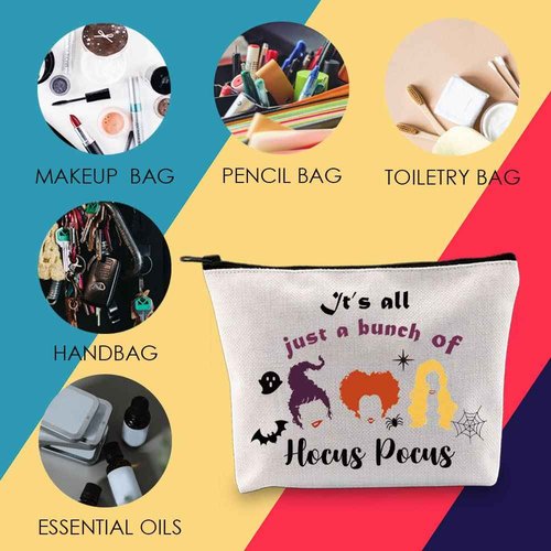 MNIGIU Hocus Movie Cosmetic Bag Sanderson Sister Gift It’s all just a Bunch of Hocus Pocus Makeup Zipper Pouch Bag for Women Halloween Party Gift (Bunch of)