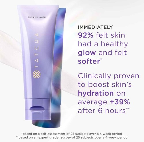 TATCHA The Rice Wash | Soft Cream Facial Cleanser Washes Away Buildup Without Stripping Skin For A Soft, Luminous Complexion | 4 oz