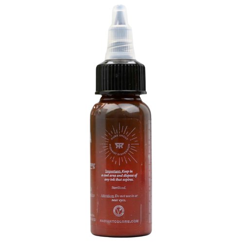 Radiant Colors Brown Tattoo Ink 1oz Bold Pigment Professional Quality Smooth Flow Long Lasting Formula (Sienna Brown)