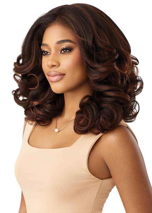 Outre Melted Hairline - Kinky Soft Edges - Kinky Soft 2 (BROWN COPPER SWIRL)