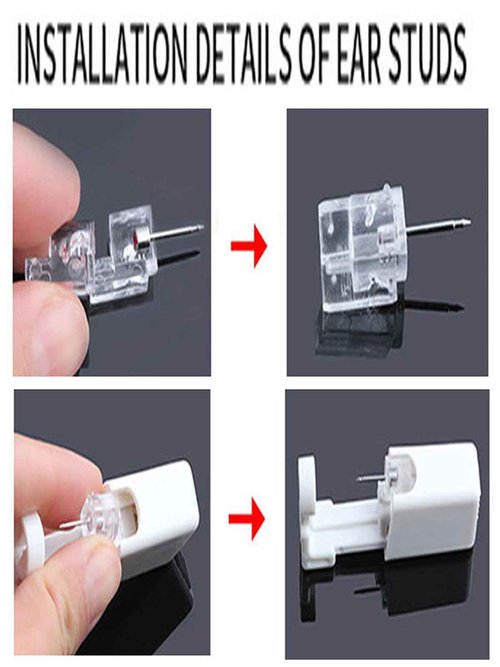 Nose Piercing Kit, Nose Pierce Kit Nose Piercing Gun Self Nose Piercing Gun Kit Nose Piercing Gun Kit Tool (White)