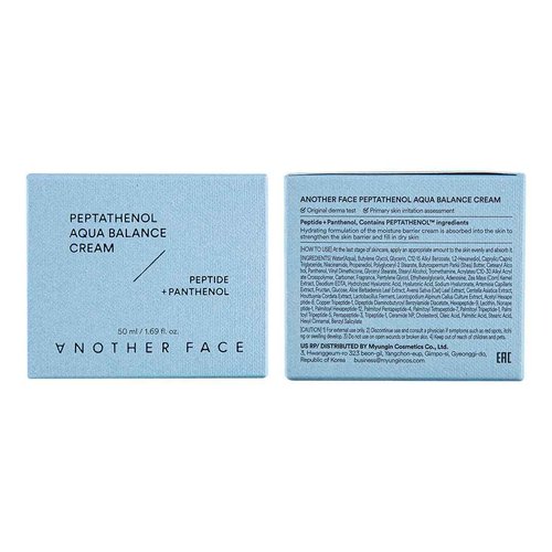 ANOTHERFACE PEPTATHENOL™ Aqua Balance Cream 1.69 Fl Oz, Peptide Moisturizer for Firm Skin, Ceramide Repairing Barrier for Anit-Aging, Hyaluronic Hydrating for Dry Skin, Vegan, Korean Skin Care