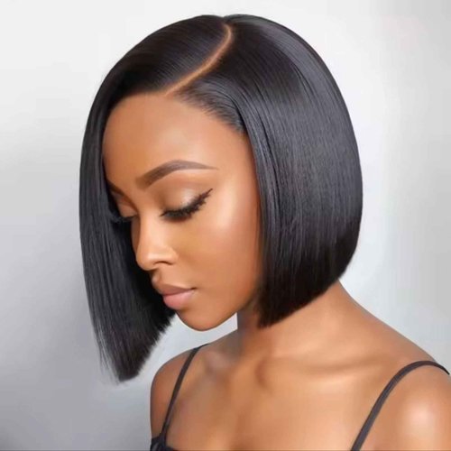 VIYAVIYA Bob Wig Human Hair Glueless Wigs 4X4 Straight Lace Front Glueless Wig 130% Density Short Straight Bob Wigs for Black Women 10 inch