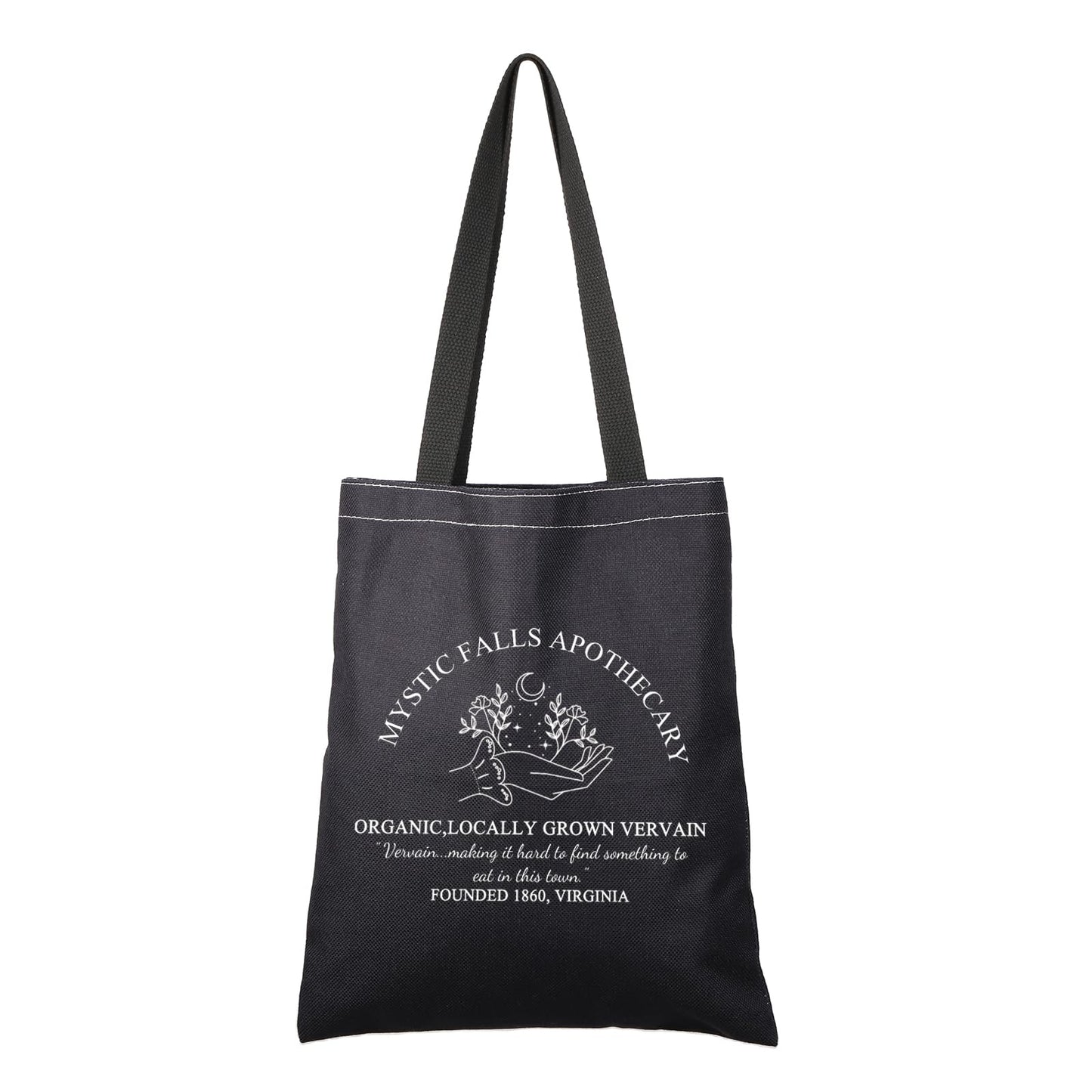 G2TUP Vampire TV Show Inspired Gift Mystic Falls Tote Bag Damon and Stefan Handbag Salvatore Brothers TVD Merch Fans Fandom (mystic falls B TB)