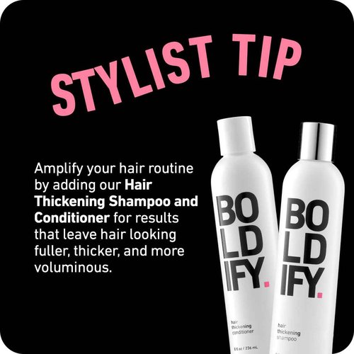 Boldify Conditioner + Serum: Smooth & Protect Bundle: Biotin for Hair Retention, Fullness, Nourishment, Detangling, Plumping Blow-Out Treatment - For Men & Women