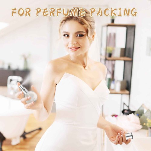 Mirrline 12 Pcs 10ml/0.34oz Glass Spray Bottle Clear Empty Fine Mist Glass Atomizer with Sprayer Pump for Fragrance Essential Oil Travel - Silver