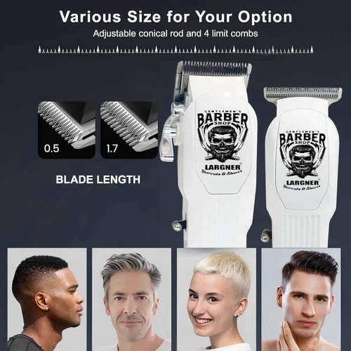 Hair Clippers for Men Professional, Beard Trimmer Kits & Sets, Electric Shavers, Hair Clippers & Trimmer Ceramic T-Blade, for Barber, for Gifts