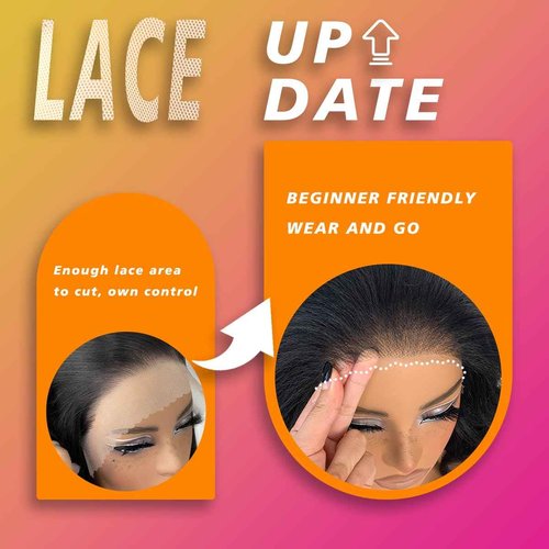 MITIMES 4/27 Highlight Ombre Lace Front Wig Pre Plucked 180 Density Honey Blonde Long Straight Lace Front Wigs Synthetic Glueless Straight Highlight Lace Front Wig 32inch