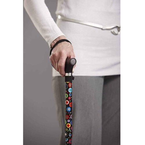 Switch Sticks Walking Cane for Men or Women, Foldable and Adjustable from 32-37 Inches, FSA and HSA Eligible, Bubbles