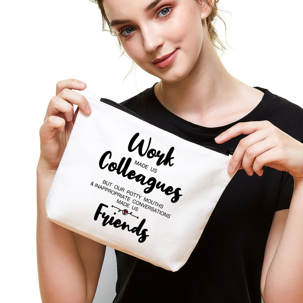 Coworker Gifts Funny Friend Gifts for Women Friendship Gifts Retirement Gifts Going Away Gifts for Coworker Makeup Cosmetic Bag Travel Organizer Work Made Us Colleagues Potty Mouths Made Us Friends