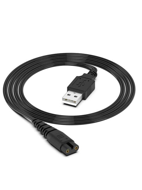 USB Charger Cord Compatible with Hatteker Cordless Pro Hair Clippers Beard Trimmer RFC-588 RFC-598 RFC-690 RFC-692 RFC-696 RSCX-7568 RSCX-9598 Shaver Razor Power Charging Cable Replacement Black 5FT