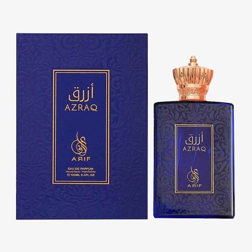 ARIF Azraq Perfumes – Fruity & Fresh Eau de Parfum for Men – Pear, Lavender, Lotus, Cinnamon, Black Vanilla Husk & Amber – Long-Lasting Fragrance – 3.4 oz