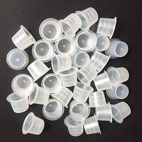 Tattoo Ink Caps Cups,Tattoo Ink Cups Caps 1000pcs #15 Large Size Pigment Caps Microblading Ink Cups for Tattoo Pigment Ink Tattoo Machine Kits Supplies (1000 L)