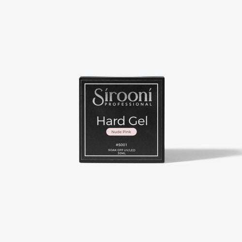 Sirooni Hard Gel for Nails – 30ml Builder Gel for Extensions, Strengthening, and Sculpting, Durable UV/LED Nail Gel for Salon and DIY Use (Nude Pink, Short)