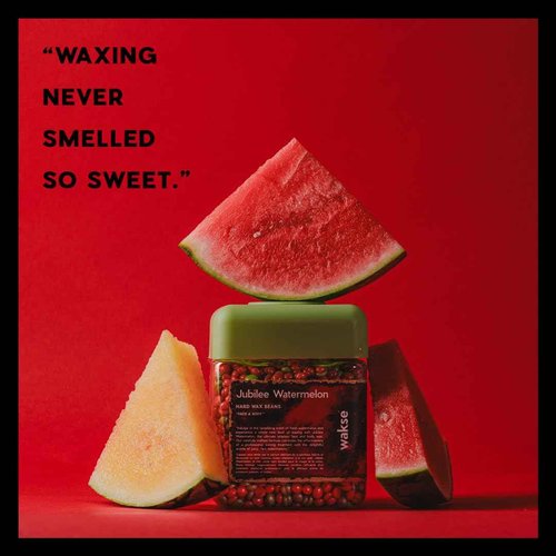 walse Watermelon Jubilee Hard Wax Beans, For Face and Body Hair Removal, 12.8oz, Watermelon Scented