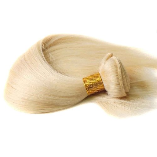 613 Bundles Human Hair Extensions 100g/Bundle 613 Color Real Human Hair Extensions For Women Light Blonde Color Human Hair Bundles 2-3set Can Be Full Head (Straight Hair, 20 Inch)