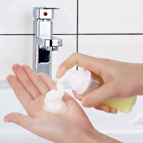 ROMROC 24 PCS Foam Pump Bottle Dispenser Refillable 2oz/60ml Empty Travel Size Foam Bottle for Lash Shampoo Hand Soap Shampoo Lash Cleanser Packaging Liquid Cleaning