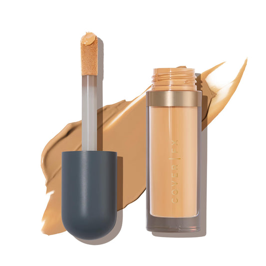 COVER FX Skin Discovered Longwear Full Coverage Concealer | Buildable Crease-Resistant High Coverage Formula Conceals, Corrects, and Brightens - T1- Medium to Tan with Golden Olive Undertone