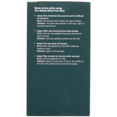 TOO NAKED HAIR REMOVAL Azulene Strip-Free Wax, Medium Transparency, Salon Wax, 28.8 oz