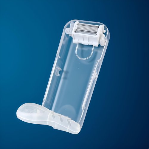 Transparent Portable Travel Men Manual Razor Protector Plastic Box Cover Container Storage Shaver Holder Protector Case Organizer,Electric Shavers, Men's Electric Shaver Accessories