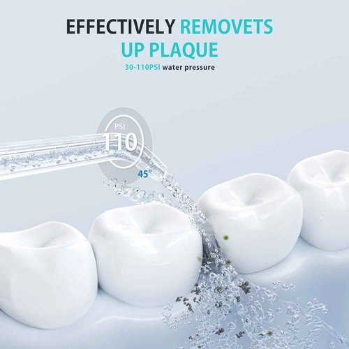 Water Dental Flosser for Teeth, Portable Cordless Oral Irrigator with 4 Modes 9 Intensities, Rechargeable IPX7 Waterproof Water Flosser, Travel Water Dental Picks for Cleaning
