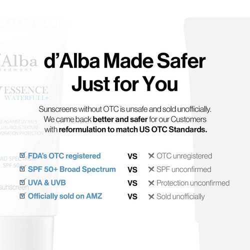 d'alba Piedmont Italian White Truffle First Spray Serum & Waterfull Essence Sunscreen, Vegan Skincare, Light-weight Korean Skin Care