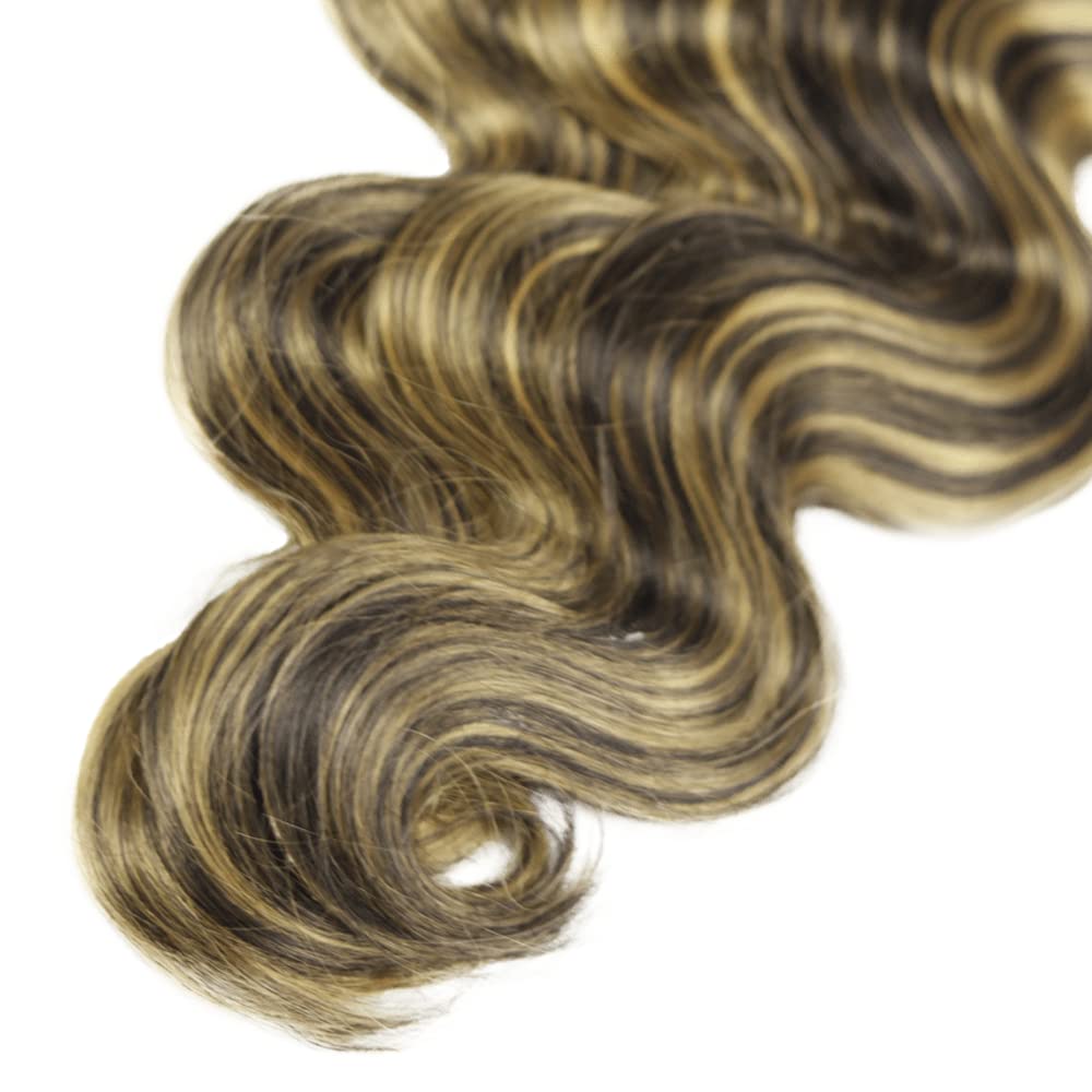 P1B/27 Human Hair Bundles Ombre Body Wave Bundles Brazilian Unprocessed Virgin Hair 3 Bundles 22 22 22 Inch Two Tone Black Mixed With Honey Blonde Bundles Hair Weave for Women