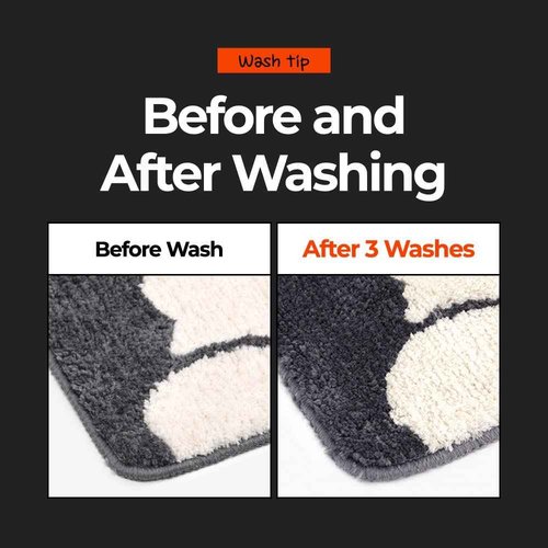 Dailylike Bath Rug, 24x17in Thick Extra Soft Plush Absorbent Durable Rubber Backing Non Slip Bathroom Rugs, Bath mat Machine Washable, Bathroom Rug for Bathtub, Bath, and Shower Floor - My Buddy
