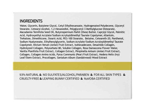 CLARA'S NEW YORK Advanced Rejuvenating Collagen Cream, Anti-Wrinkle and Made for Healthy Glowing Skin, Rich, Non-sticky, Fast-absorbing Formula 50ml MADE IN USA