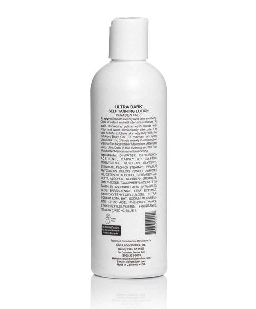 Sun Laboratories By Giesee Ultra Dark Self Tanning Lotion 8 oz Two Pack - Self Tanning Lotion, Self Tanner, Tanning Lotion - Sunless Tanner, Instant Tanning Lotion, Travel Size