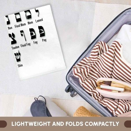 3D Rose Print of The Hebrew Alphabet TWL_203899_1 Towel, 15" x 22"