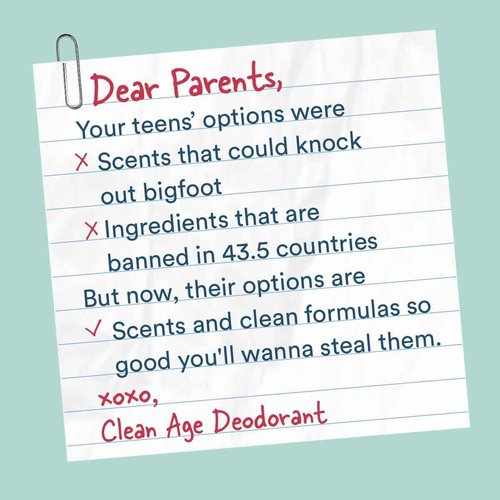 CLEAN AGE - Aluminum Free Deodorant & Body Spray for Whole Body - 3 Pack 4oz ea - Cedar, Oasis and Waves - Clean Deodorant and Body Spray for Teen Boys and Girls - With AHA Fights Body Acne