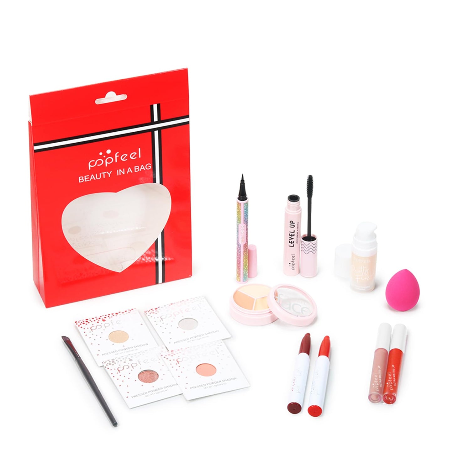 Joyeee All in One Makeup Kit, Full Starter Essential Makeup Kit for Women Beginners Includes Foundation Concealer Lipgloss Mascara Eyeliner Pencil Powder Shadow Set