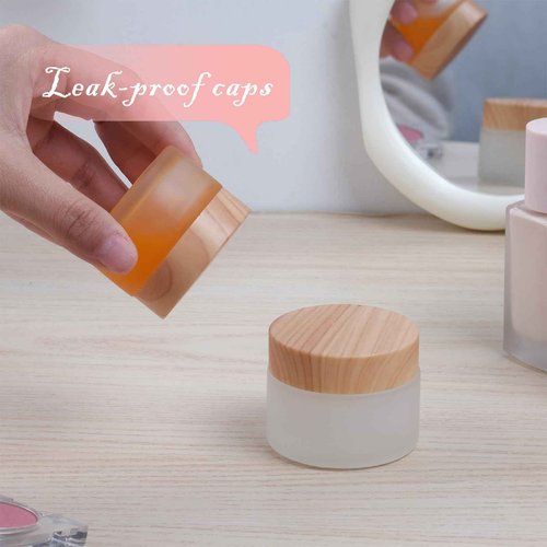 TkoYuHm 12-Pack White Matte Glass Bottles 1.67oz Cosmetic Containers for Skincare Travel-Friendly Refillable Leak-Proof Design