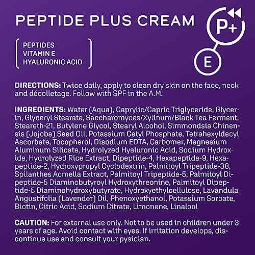 DCL Skincare Peptide Plus Cream for Wrinkle Defense & Collagen Production, 1.7 Fl oz