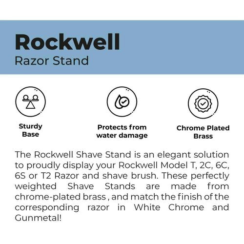 Rockwell Minimalist Safety Razor Stand (Black) | Elegant Display Solution for Your Rockwell T, 6C, 2C, or 6S Safety Razor | Premium Stainless Steel