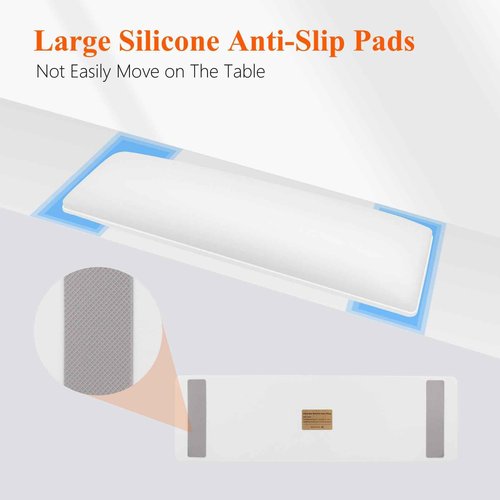 White Nail Arm Rest for Nail Tech, Cleanable and Waterproof, Professional Nail Hand Rest for Nail Tech Manicure Hand Pillow Stand with Anti-Slip Mat