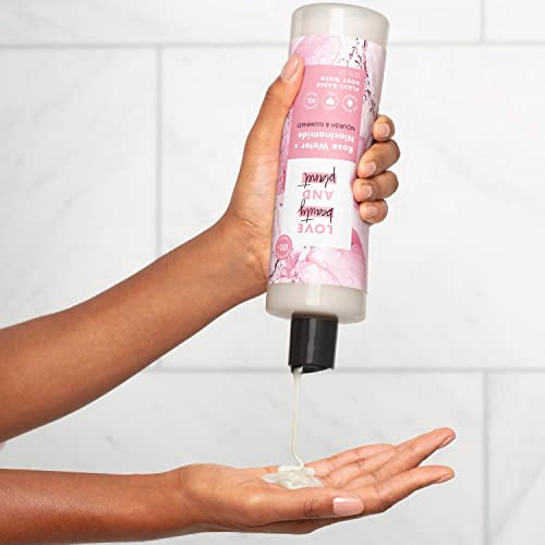 Love Beauty and Planet Plant-Based Body Wash Nourish and Illuminate Skin Rose Water and Niacinamide Made with Plant-Based Cleansers and Skin Care Ingredients, 100% Biodegradable 20 fl oz