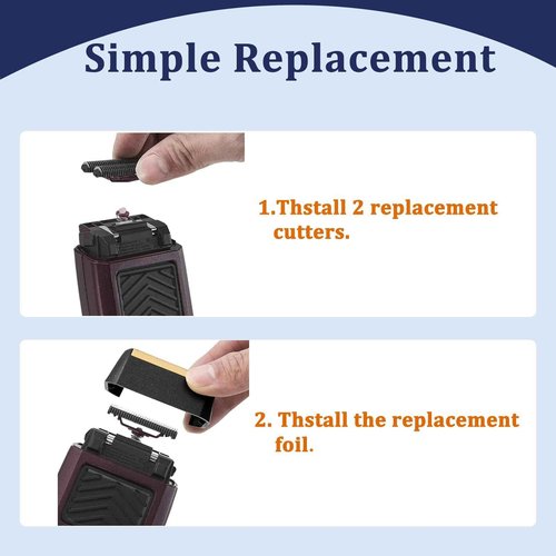 Red Shaver Replacement foil Compatible with W-ahl 5 Star Series Vanish Shaver 7043 (red, 2pack)