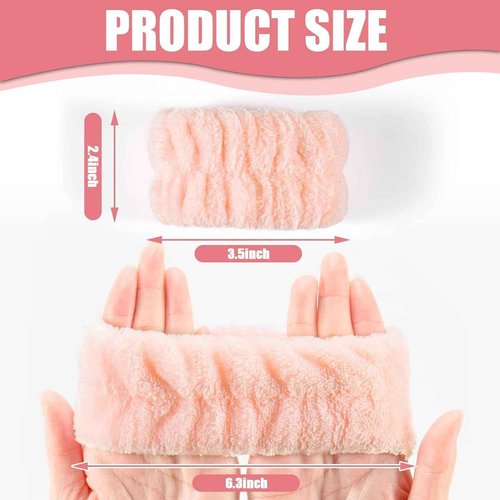 8Pcs Anmieciu Microfiber Spa Wristbands, Face Washing Wrist Towels to Prevent Liquid Spilling Down Your Arms