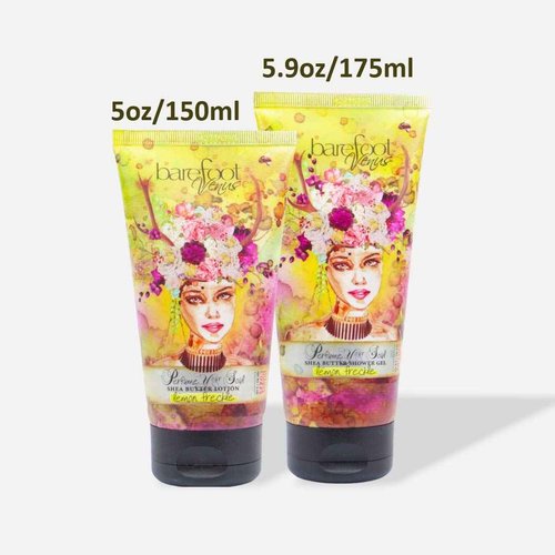 Barefoot Venus Moisturizing Shea Butter Shower Gel & Body Lotion Set (Lemon Freckle)